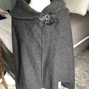 Ralph Lauren Herringbone Wool Cape